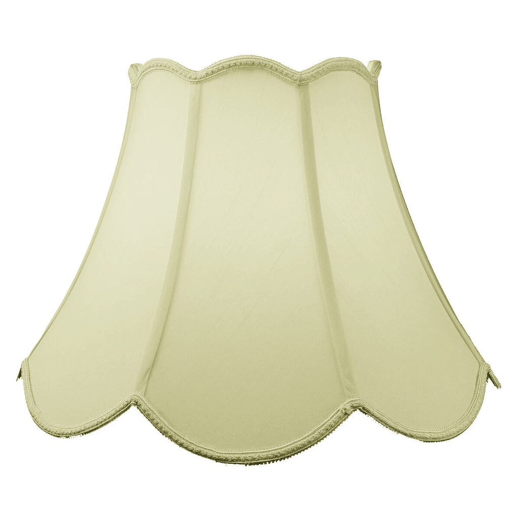 9x18x13 Scalloped Bell Lamp Shade Eggshell