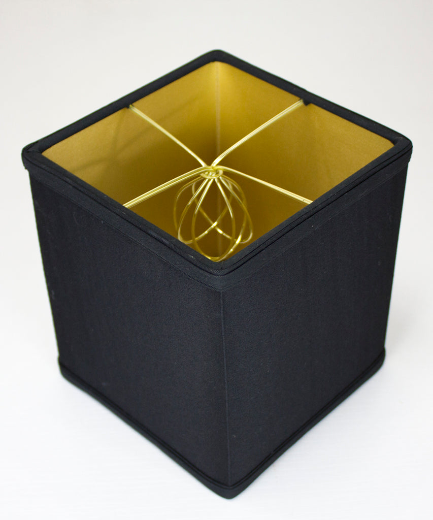 Rectangular Drum Lampshade (6x6) (6x6) x 7" Black