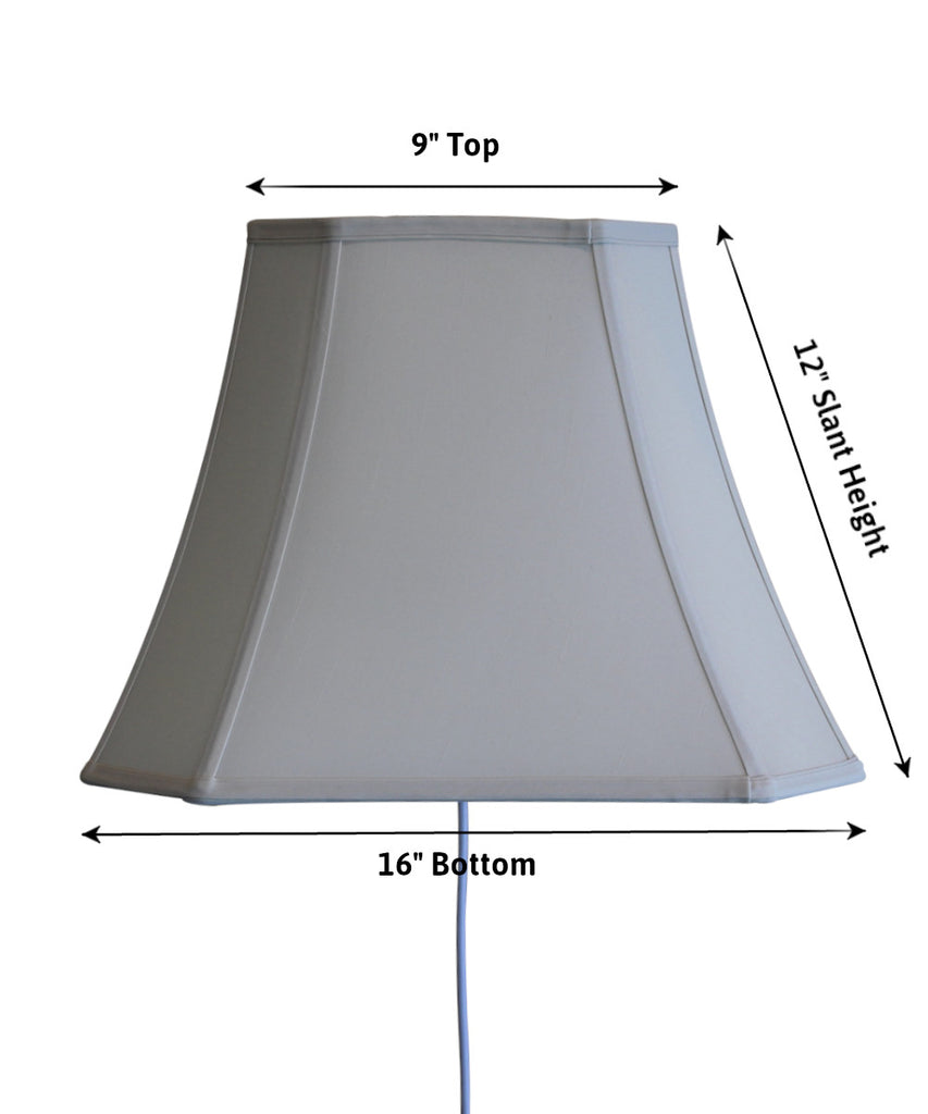 Floating Shade Plug-In Wall Light Eggshell 9x16x12