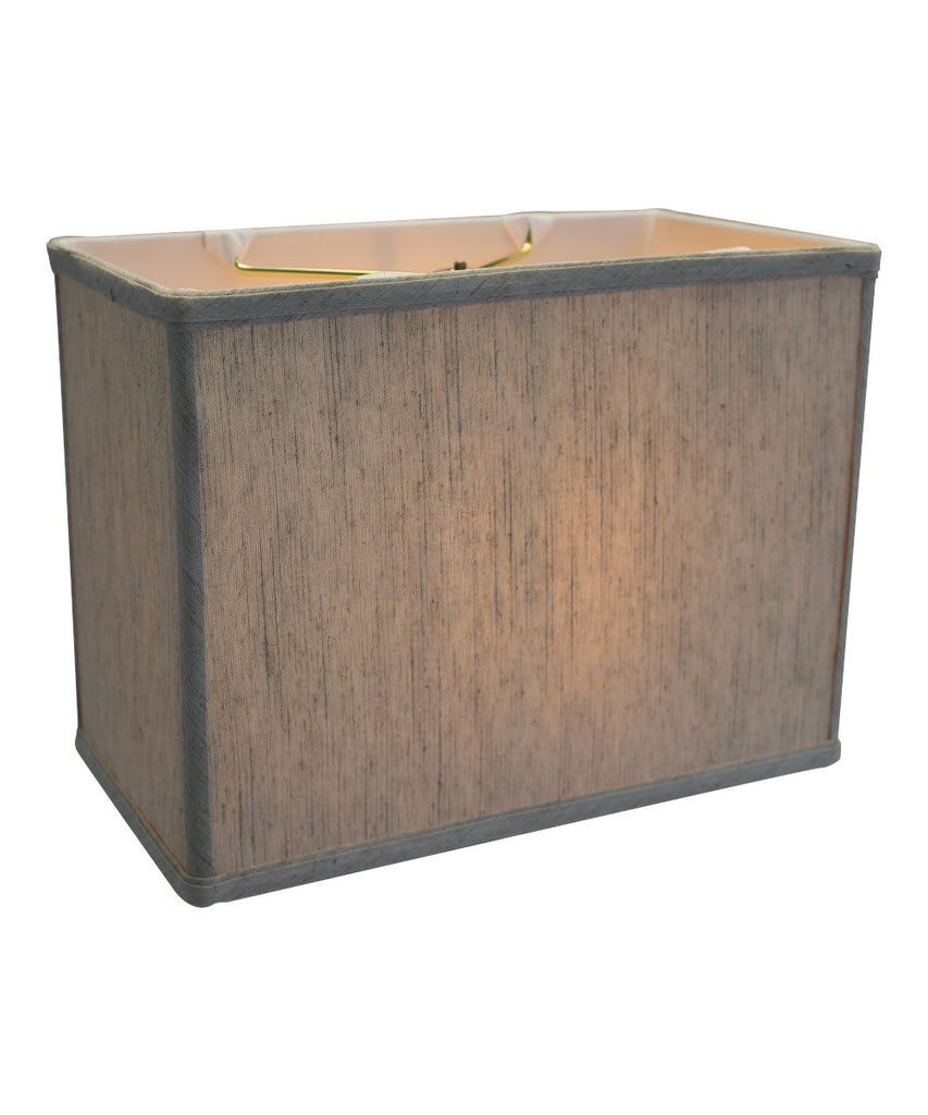 Rectangular Drum Lampshade (6.5x12) (6.5x12) x 9" Textured Oatmeal