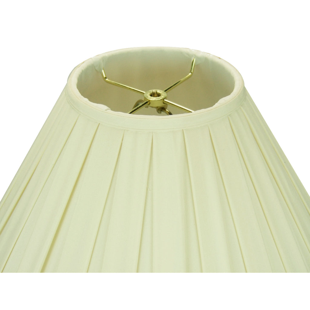 7x20x12 Eggshell Softback Box Pleat Coolie with Linen White Liner
