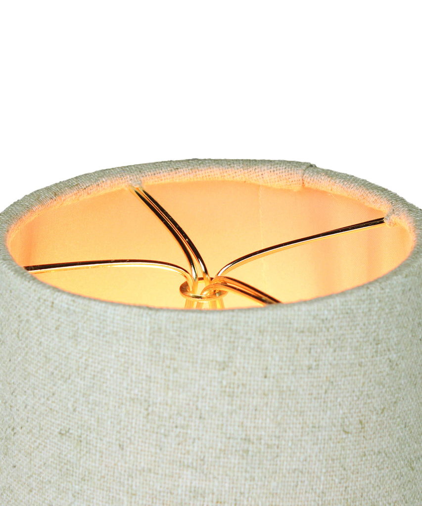 5x6x5 Sand Linen Drum Chandelier Clip-On Lampshade