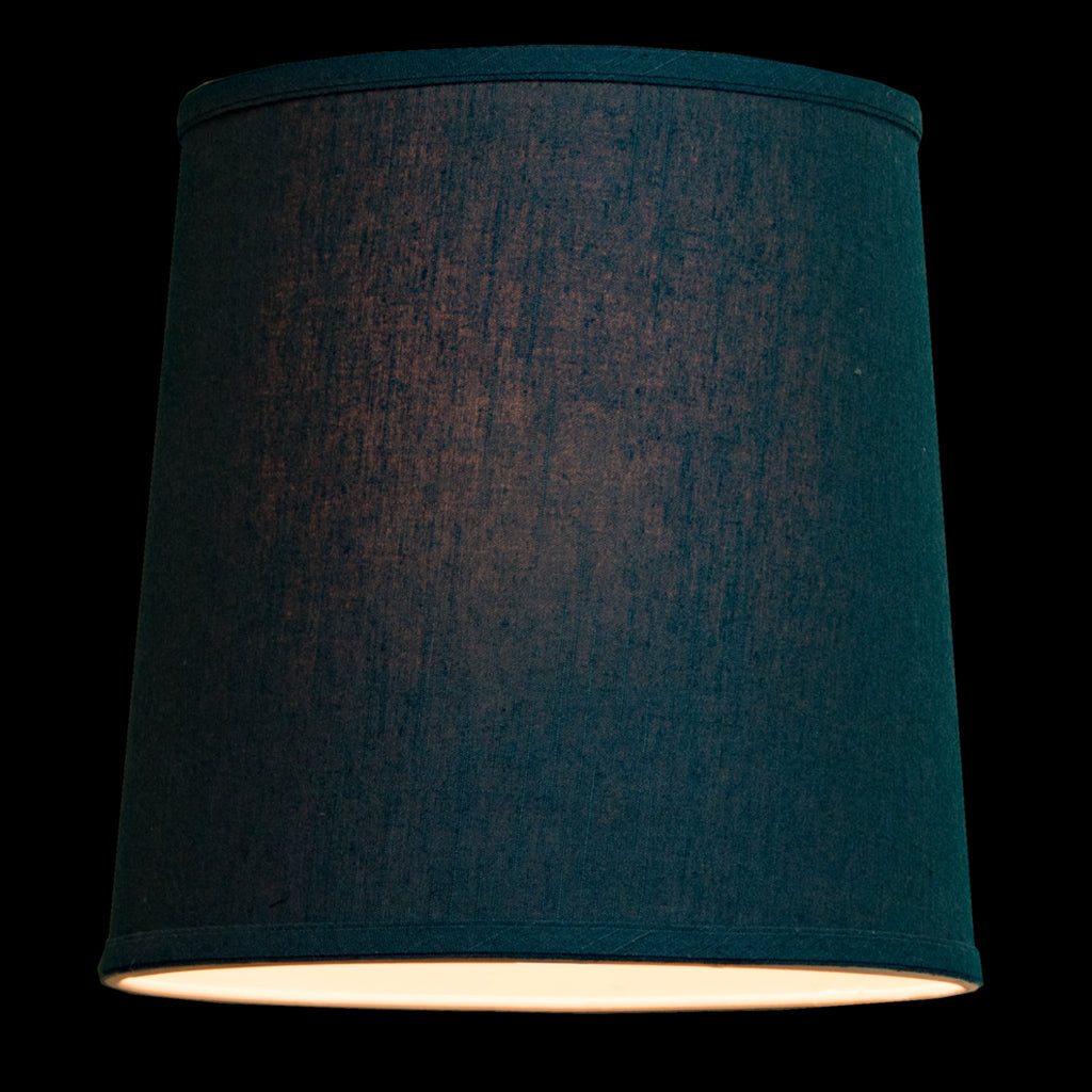 Textured Slate Blue Shantung 1 Light Swag Plug-In Pendant Hanging Lamp