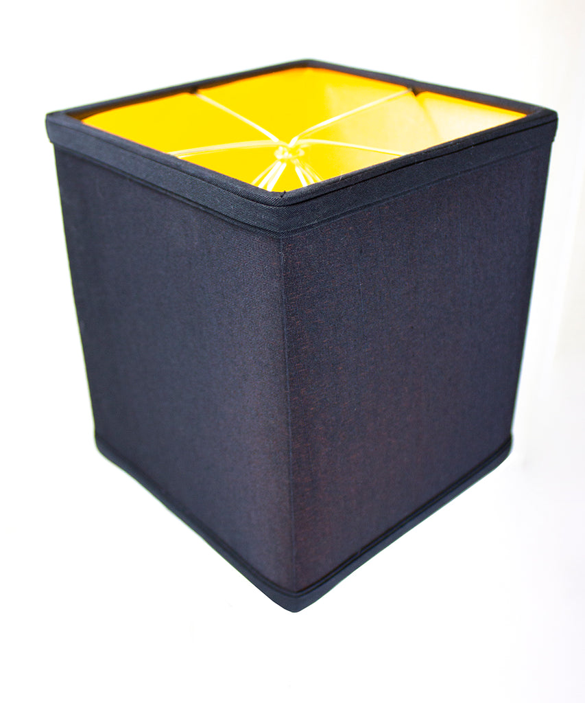 Rectangular Drum Lampshade (6x6) (6x6) x 7" Black