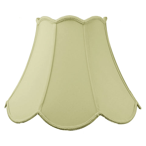 9x18x13 SLIP UNO FITTER Scalloped Bell Lamp Shade Eggshell