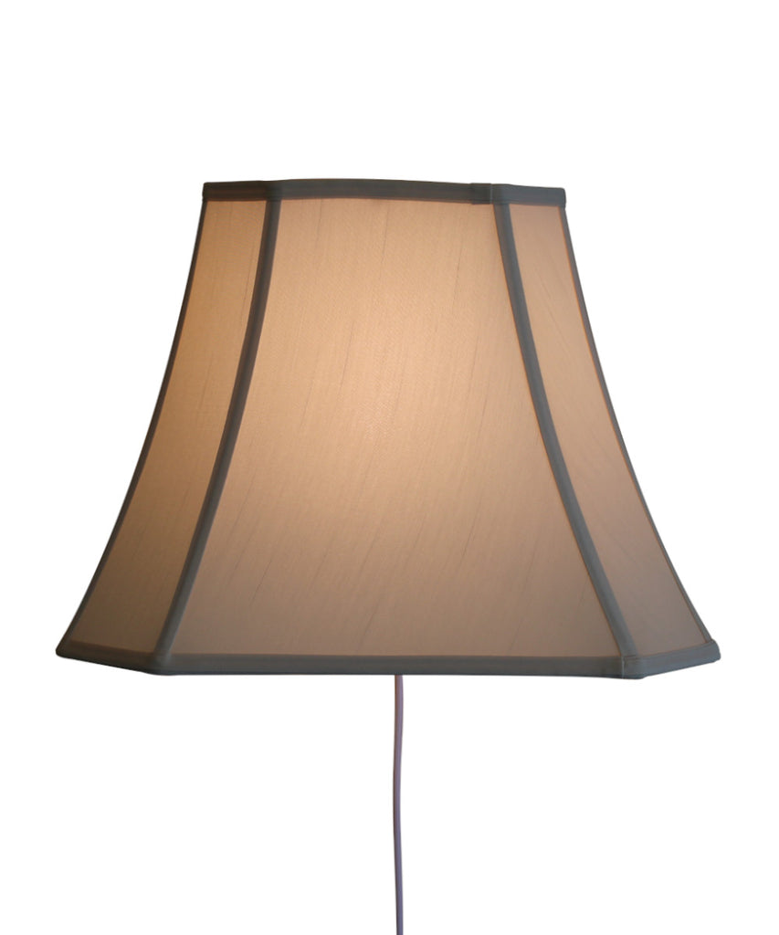 Floating Shade Plug-In Wall Light Eggshell 9x16x12
