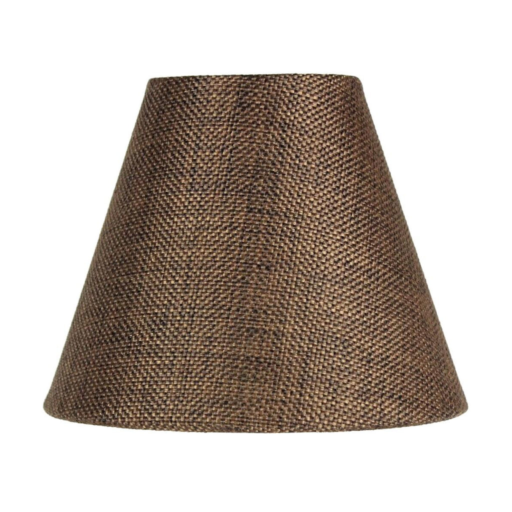 3x6x5 Chocolate Burlap Chandelier Lampshade