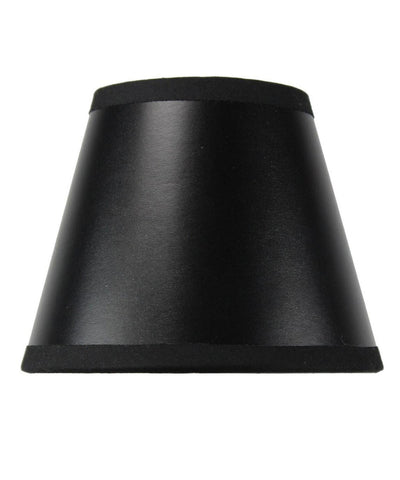 3x5x4 Black Parchment Gold-Lined Chandelier Candle Clip Lamp Shade