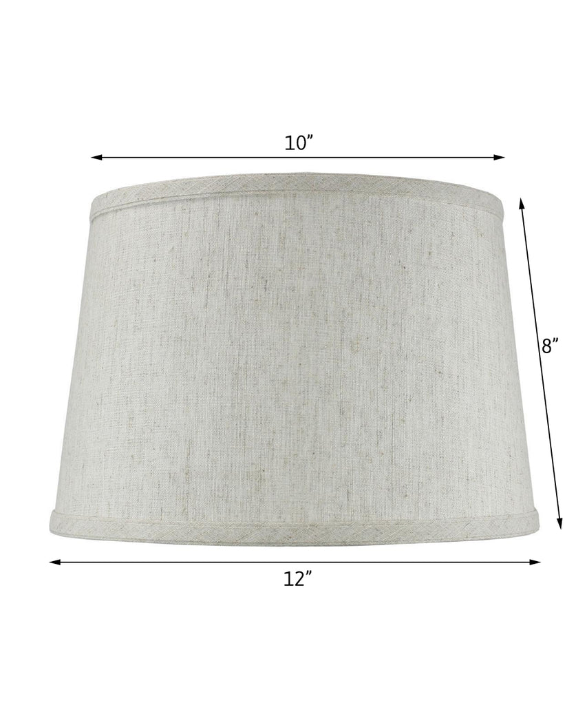 Hardback Shallow Drum Lamp Shade 10x12x8 Textured