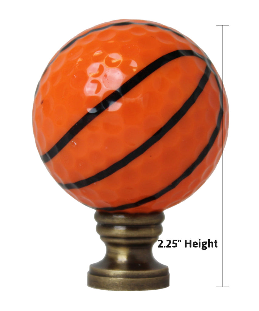 Basketball Ceiling Fan Pull, 2.25"h with 12" Antiqued Brass Chain