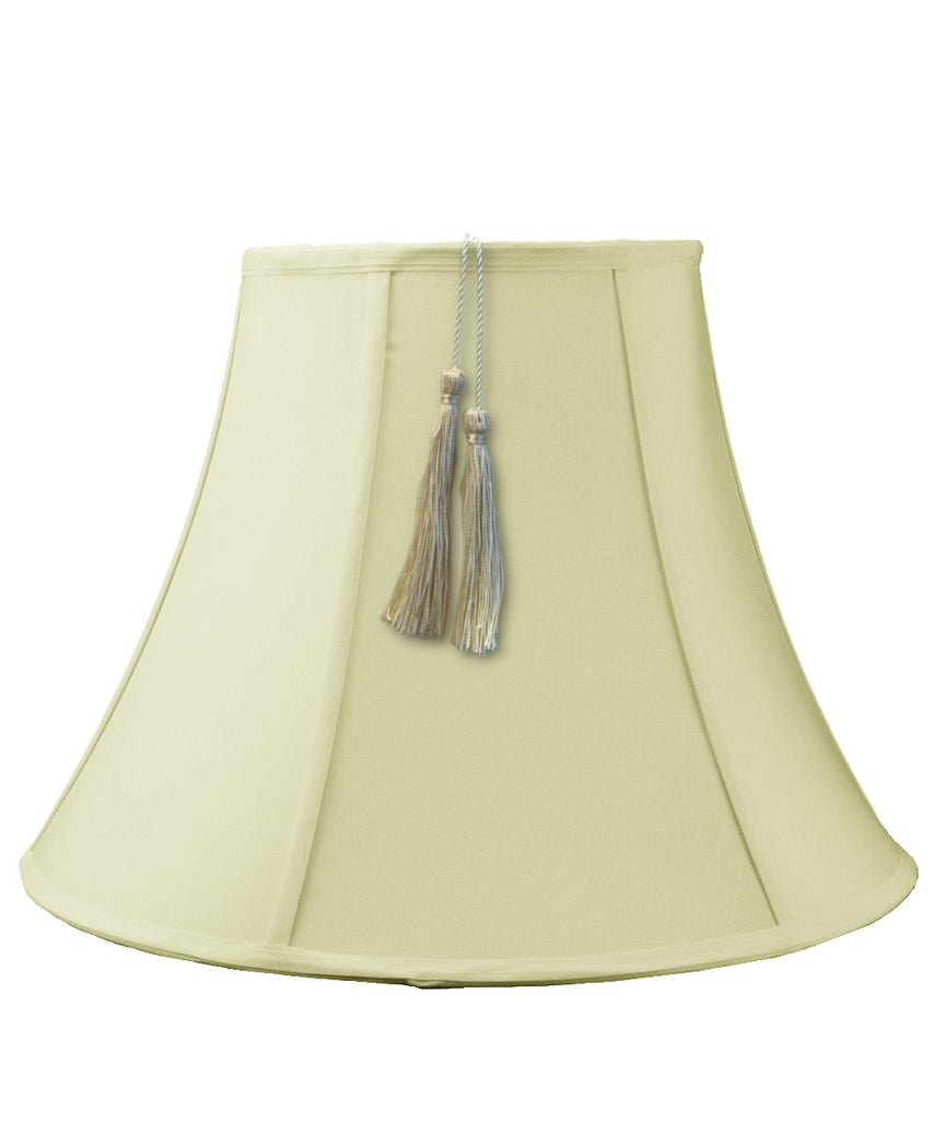 10x20x15 Bell Shantung Lamp Shade Tassel Eggshell