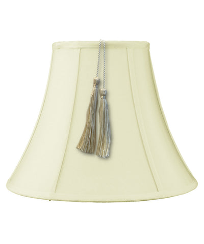 7x14x11 Bell Shantung Lamp Shade Tassel Eggshell