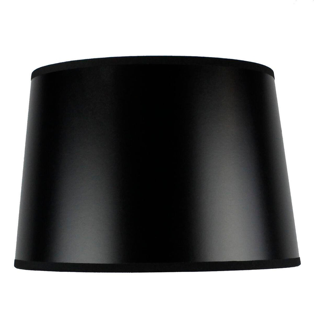 10x12x08 SLIP UNO FITTER Hardback Shallow Drum Lamp Shade Black
