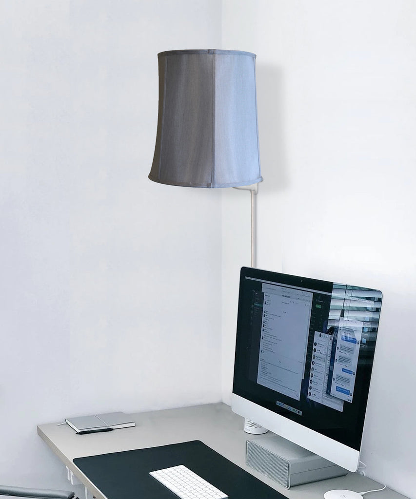 Floating Shade Plug-In Wall Light Gray 12x14x15