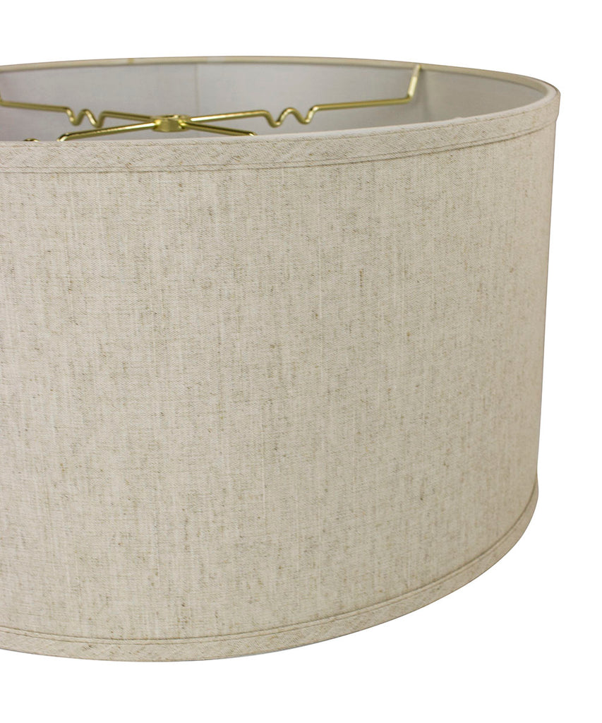 Textured Oatmeal Shallow Drum Lampshade 18"x18"x10"