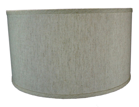 Textured Oatmeal  Shallow Drum Lampshade 16x16x11