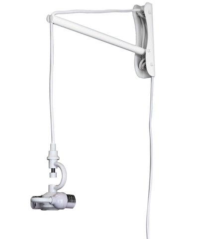The MAST 2 Light Wall Arm Converts Your Lampshade to a Wall Pendant,  White