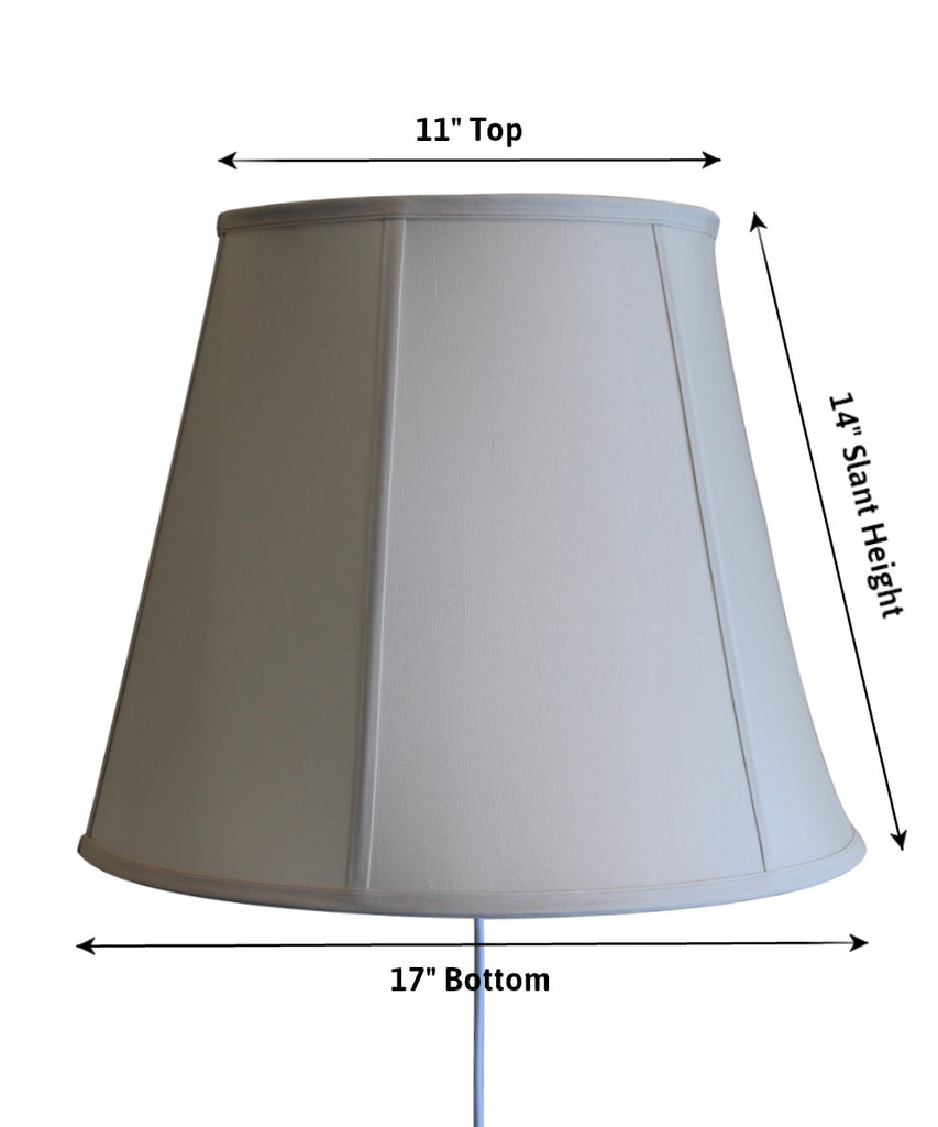 Floating Shade Plug-In Wall Light Eggshell Fabric 10.75x17x14