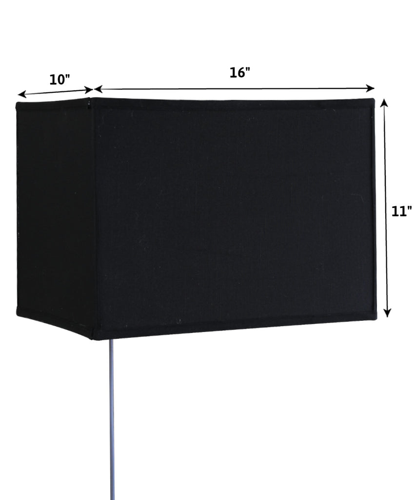 Floating Shade Plug-In Wall Light Black (16x10) (16x10) x 11