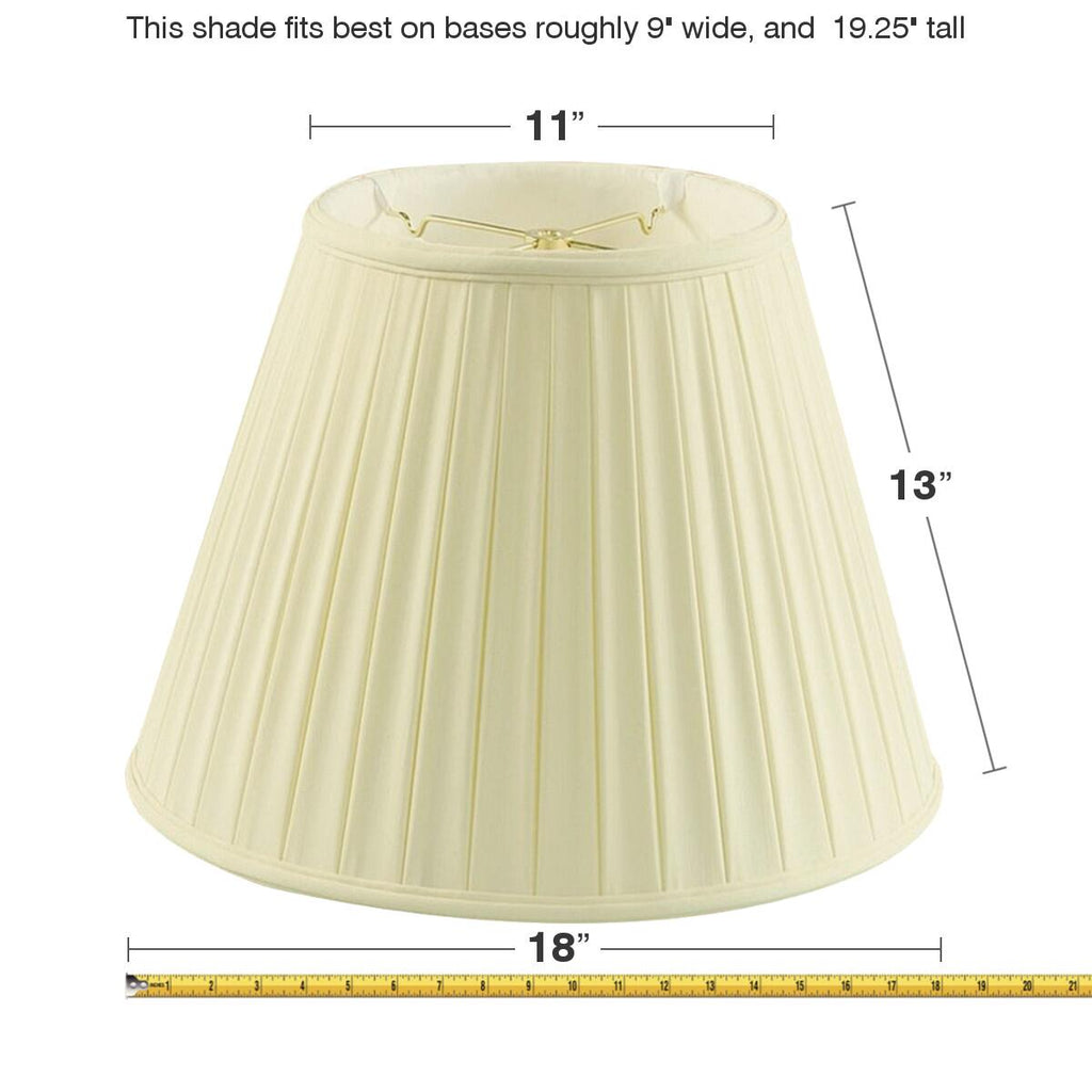 11x18x13.5 Empire BoxPleat Egg Shell Lamp Shade