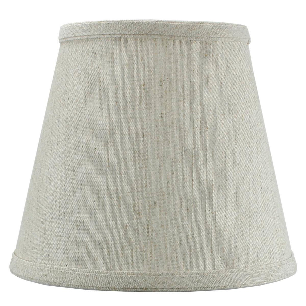 5x8x7 Textured Oatmeal Hard Back Lampshade with Gold Lining Edison Clip On