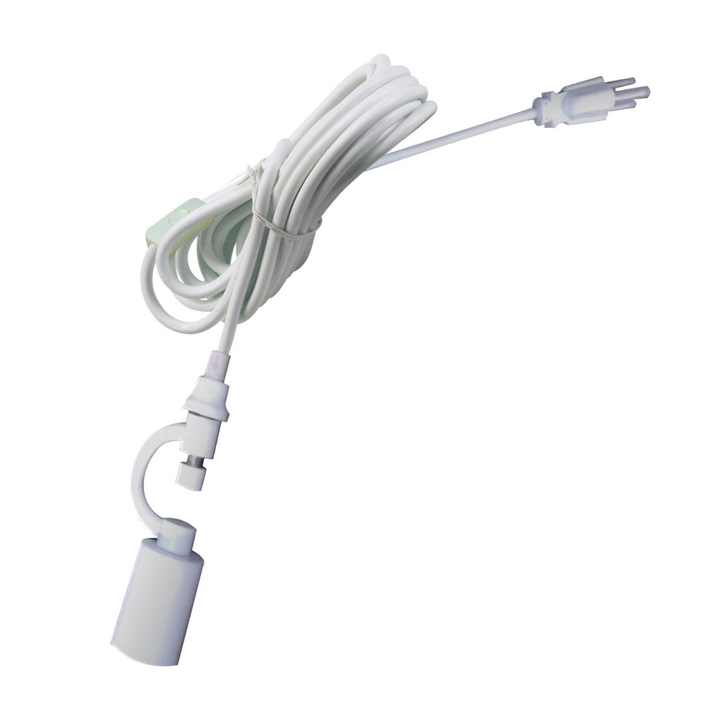 Rectangular 1 Light Swag Plug-In Pendant Hanging Lamp (8x14) (8x14) x 10 White