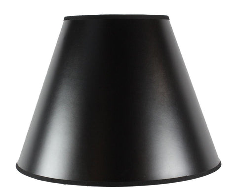 8x16x12 Bold Black with True Gold Lining Hard Back Empire Lampshade