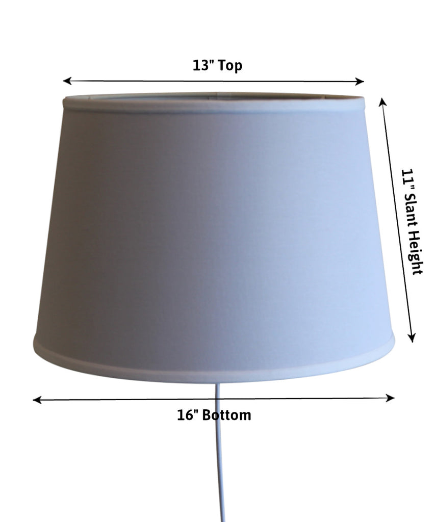 Floating Shade Plug-In Wall Light White Fabric 13x16x11