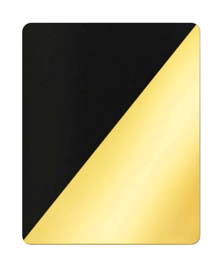 9x16x12 Square Cut Corner Shade Black Fabric/Gold Liner