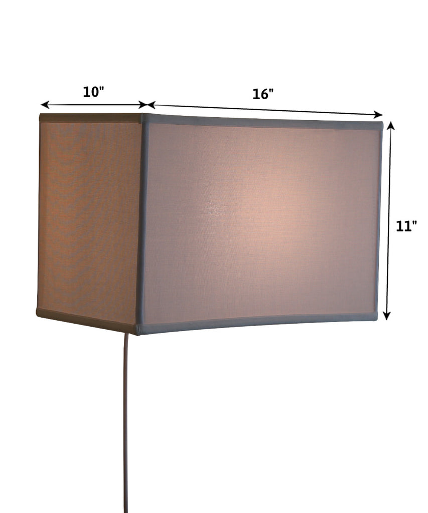 Floating Shade Plug-In Wall Light White (10x16) (10x16) x 11