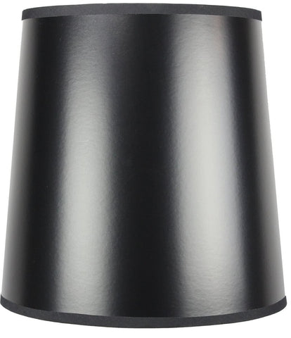 10x12x12 Black Parchment Gold-Lined Drum Lampshade