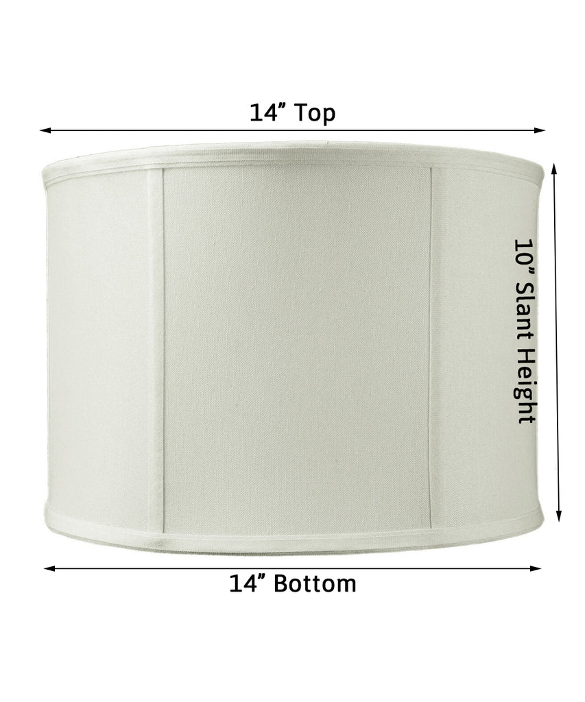 14x14x10 Drum Lamp Shade Premium Light Oatmeal Linen