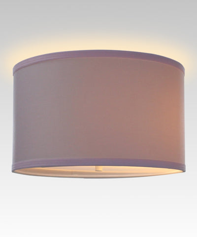 16" Moderne Flush Mount Kit - Pale Dogwood Pink Drum Shade