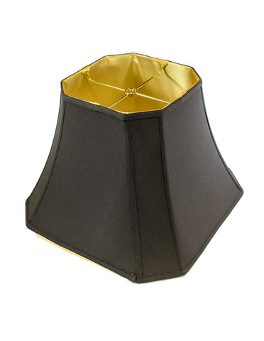 9x16x12 Square Cut Corner Shade Black Fabric/Gold Liner