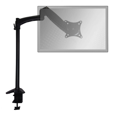 Sit-Stand Monitor Arm: Extended Single Air-Assist Arm Black