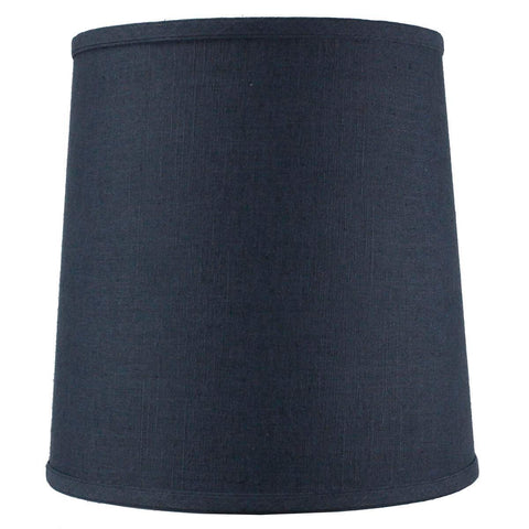 Textured Slate Blue Drum Shantung Shade