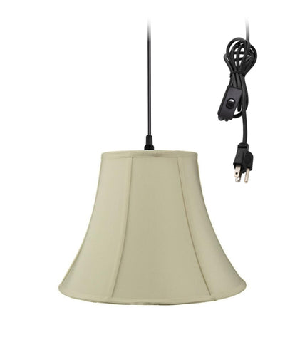 Swag Pendant Plug-In One Light Eggshell Shade