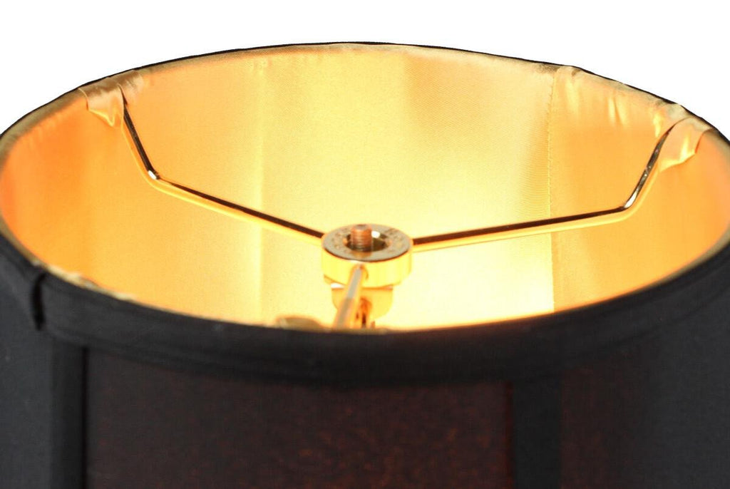 Swag Pendant Plug-In One Light Black/Gold Shade