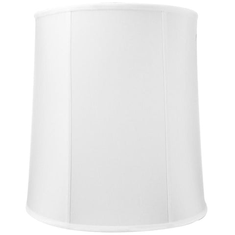 16x18x19 White Shantung Drum Lampshade