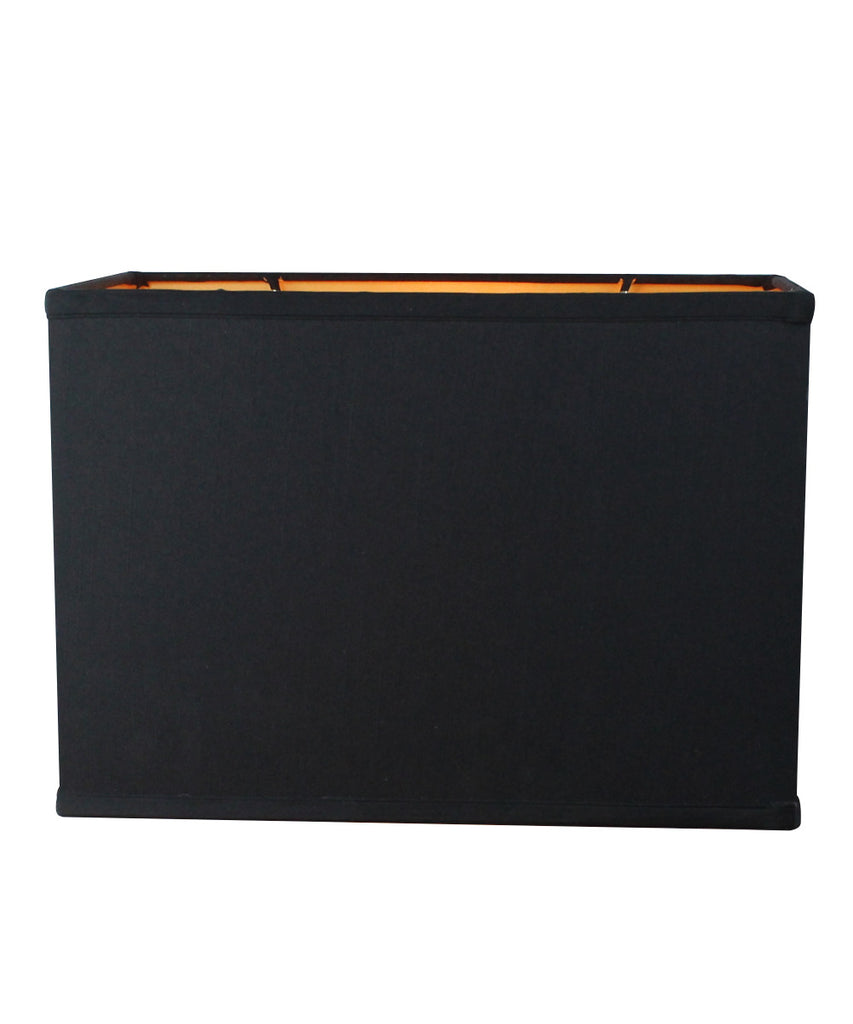 Rectangular Drum Lampshade (14x8) (14x8) x 10 Black Fabric
