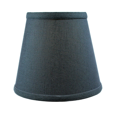 5x8x7 Textured Slate Blue Hard Back Lampshade with Gold Lining-Edison Clip On