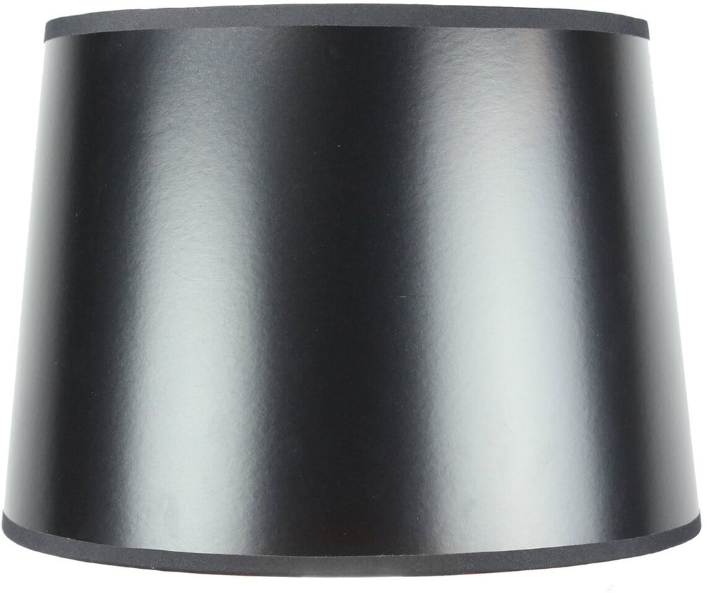 12x14x10 Black Parchment Gold-Lined Drum Lampshade