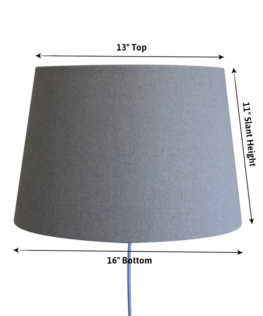 Floating Shade Plug-In Wall Light Sand Linen 13x16x11