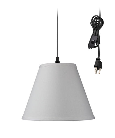 Swag Pendant Plug-In One Light Light Oatmeal Shade