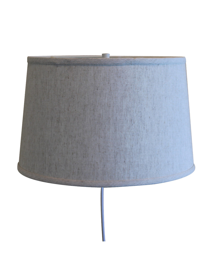 Floating Shade Plug-In Wall Light Textured Oatmeal 14x16x10