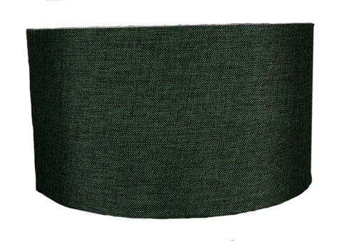 Granite Grey Burlap Hardback Drum Lampshade 14"x14"x7"