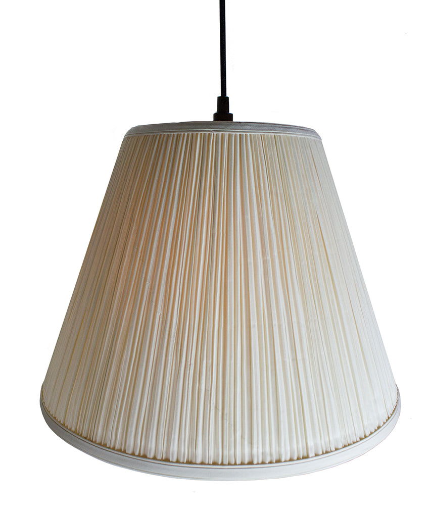 Hanging Swag Pendant Plug-In One Light Eggshell Shade