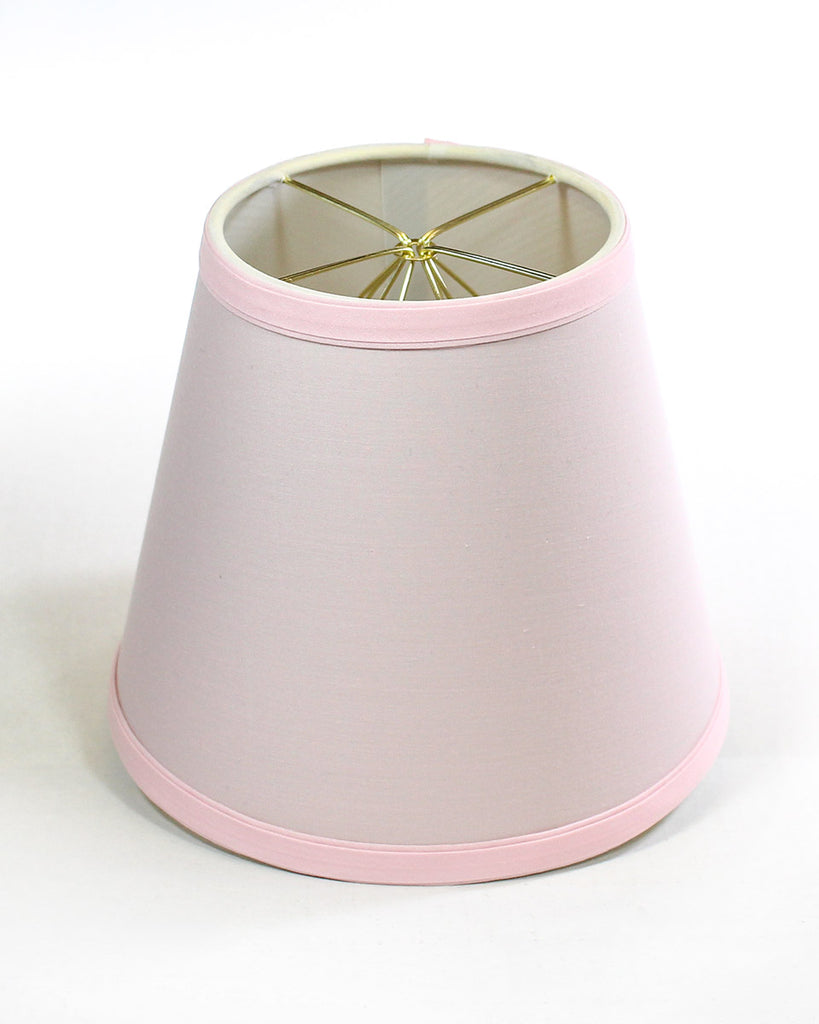 5x8x7 Empire Linen Edison Clip On Lamp Shade Pale Dogwood Pink