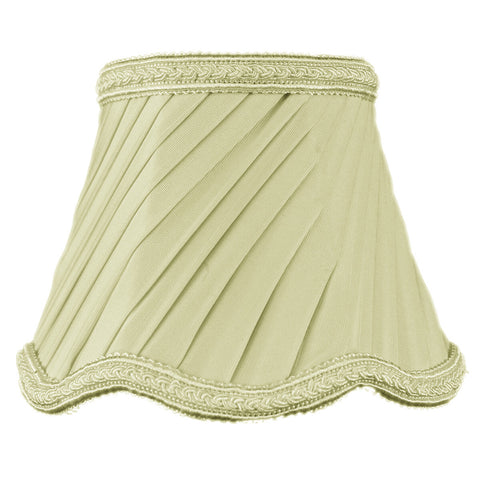 3x5x4 Crisp Linen Pleated Twist Clip-on Candelabra Lampshade