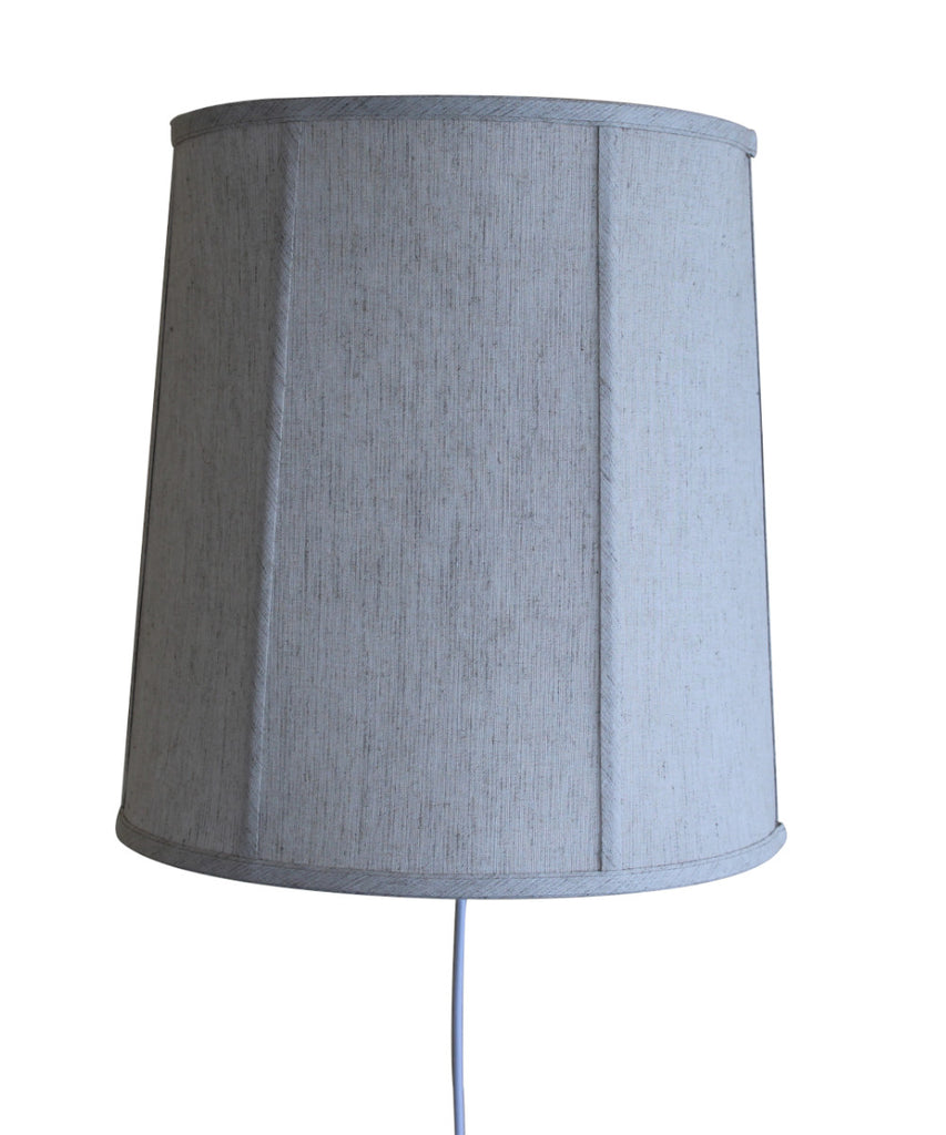 Floating Shade Plug-In Wall Light Textured Oatmeal 12x14x15
